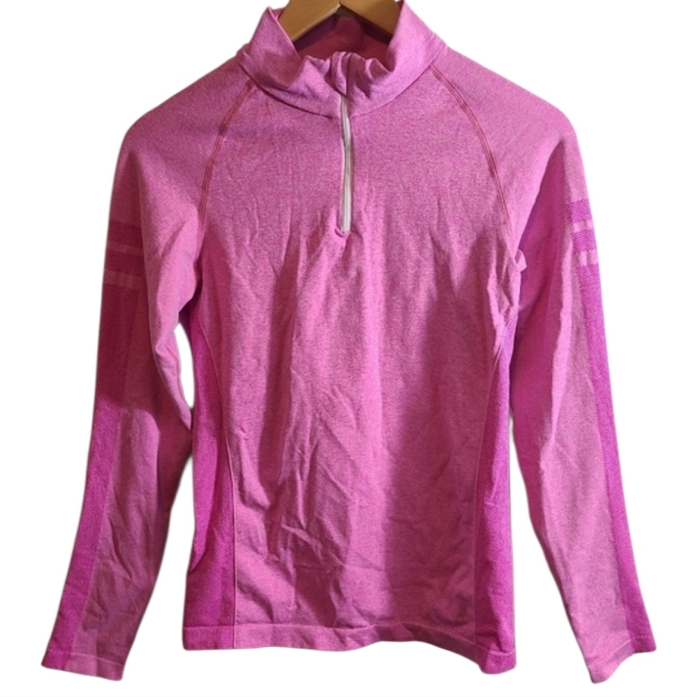 Sofra Activewear Pink Mock-Neck Pullover Top